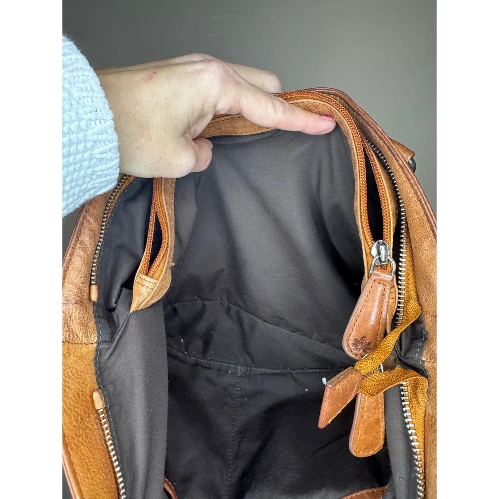 Oak & Tan Brown Leather Tote Shoulder Bag‎ Classic Everyday Purse